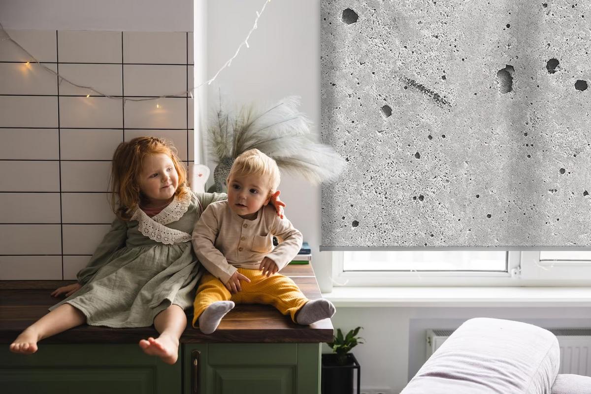 INNENROLLO - Fensterrollo - Rollo - 100x180 cm - Granit - Grau, Kunststoff (100/180/0.5cm) - TULUP