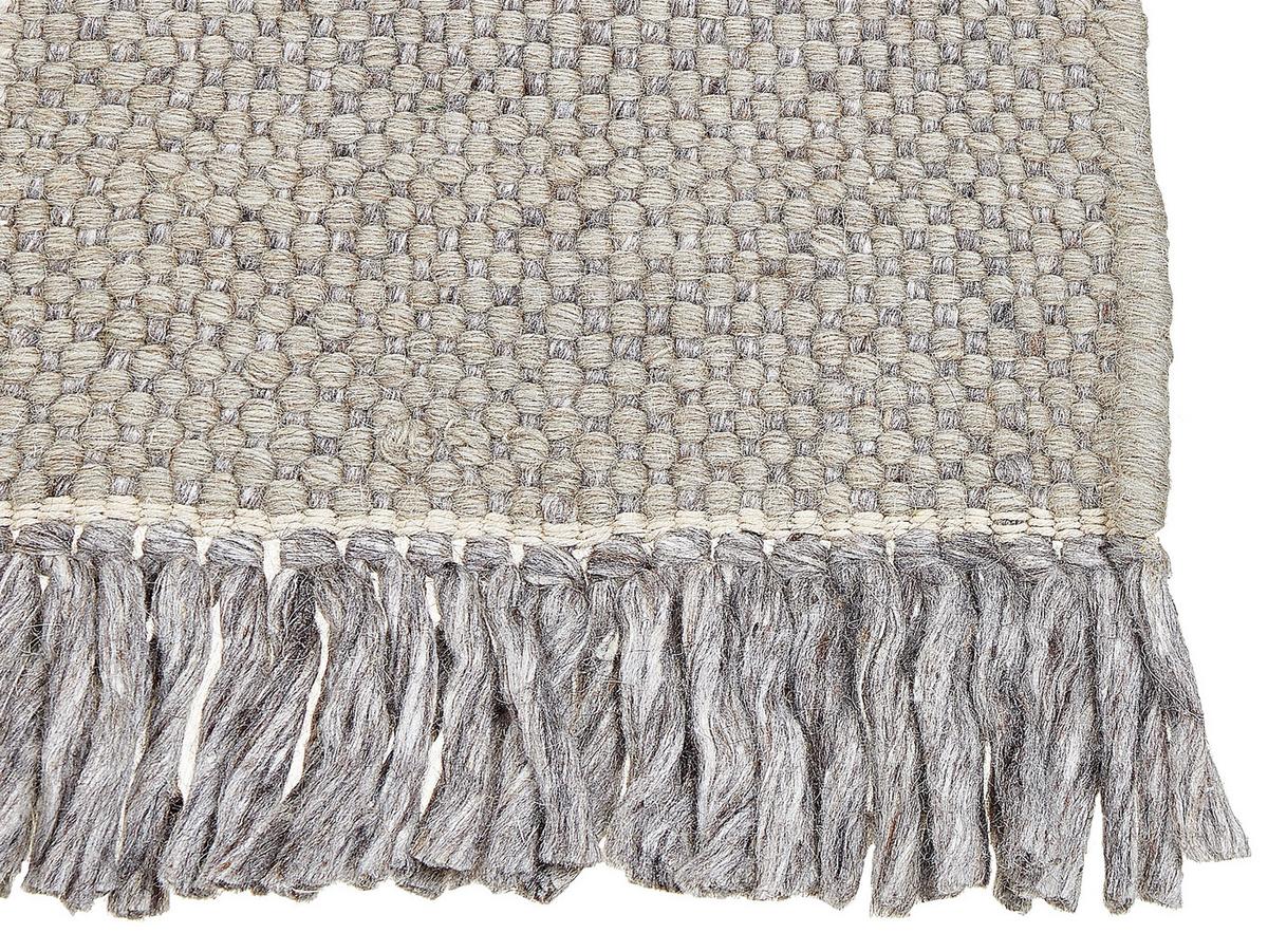 TEPPICH geflochten Tekeler 200/140 cm - Grau, Textil (140/200cm) - Beliani