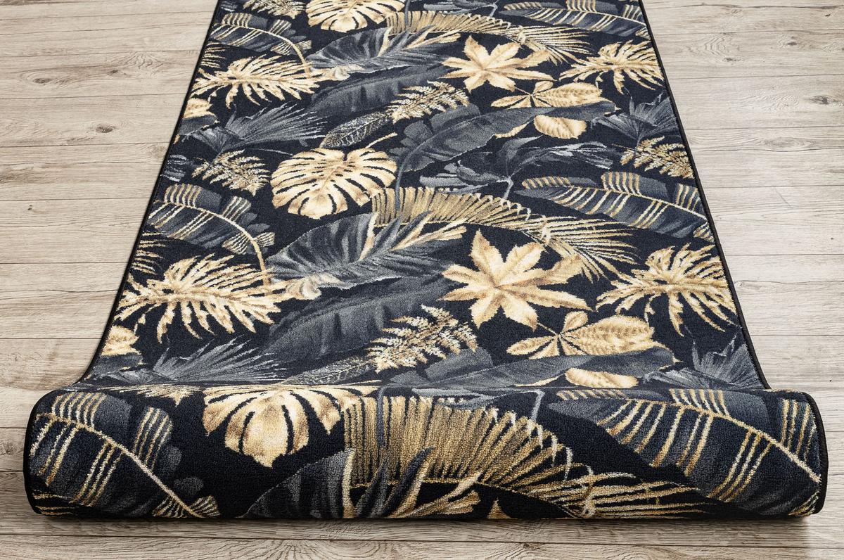 LÄUFER Antirutsch MONSTERA 80/250 cm - Goldfarben, Textil (80/250cm) - rugsX