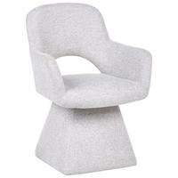 ESSZIMMERSTUHL drehbar Stoff Hellgrau Vallby - Beige, Textil (64/87/64cm) - Beliani
