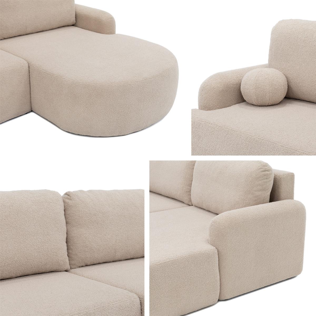 ECKSOFA Loridu, Seite: Rechts - Messingfarben/Schwarz, Holz/Kunststoff (250/174cm) - MIRJAN24