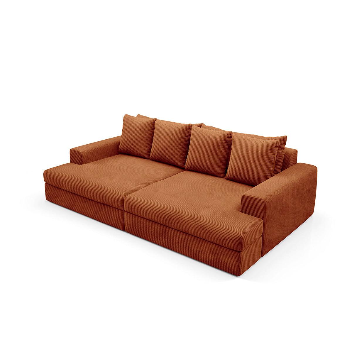 SOFA Paola 3 Sitzplätze Ziegelrot - Terracotta, Holz (272/86/167cm) - Petits-meubles