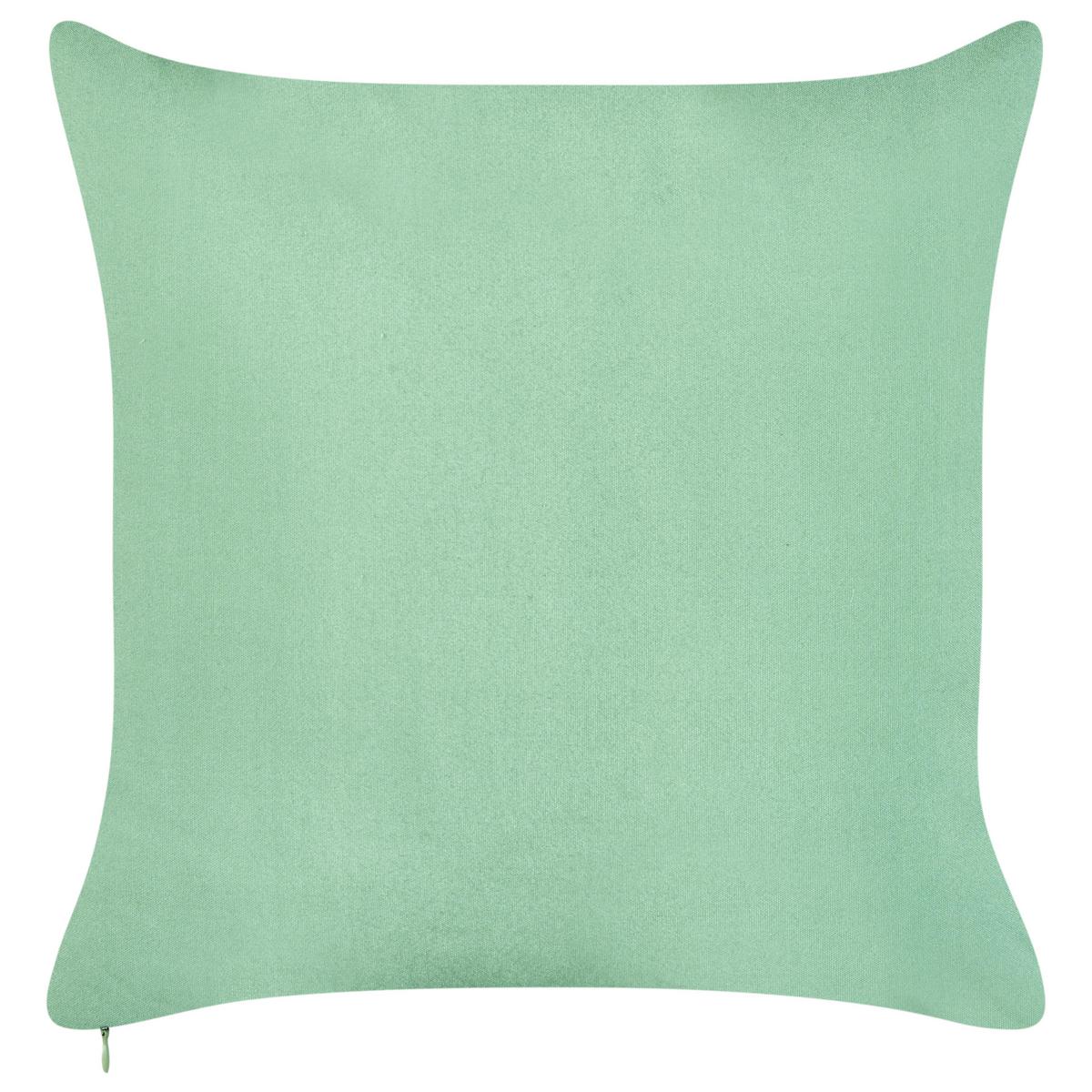 GARTENKISSEN 2er-Set Grün 45/7 cm Flyleaf - Weiß/Grün, Textil (45/45/45cm) - Beliani