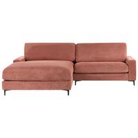 ECKSOFA 3-Sitzer Stoff Rot rechtsseitig Maloy - Rot, Textil (272/189cm) - Beliani
