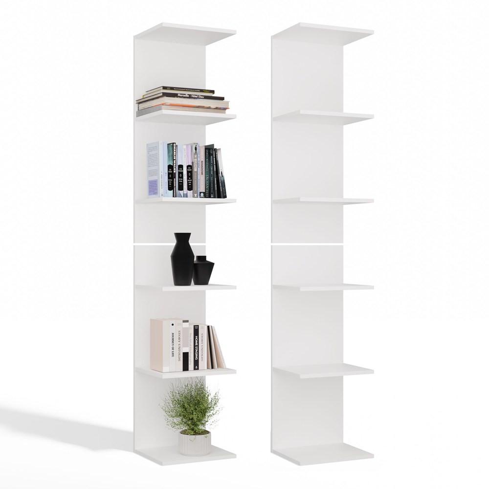 BÜCHERREGAL Weiß 35/180/30 - Weiß, Holzwerkstoff (35/180/30cm) - RAUMHIRSCH FURNITURE