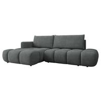 ECKSOFA Soffi, Seite: Links - Graphitfarben/Schwarz, Holz/Kunststoff (283/166cm) - MIRJAN24