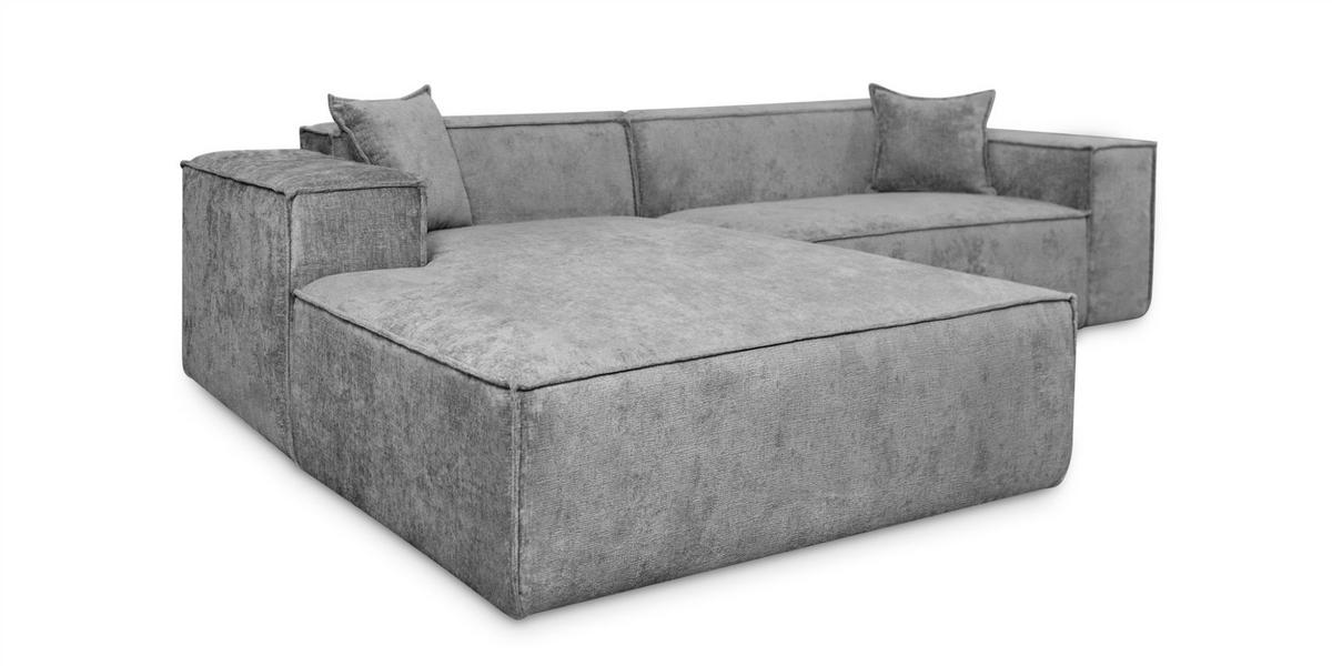 ECKSOFA Carlota - Blau, Holzwerkstoff/Textil (192/270cm) - Fun Möbel
