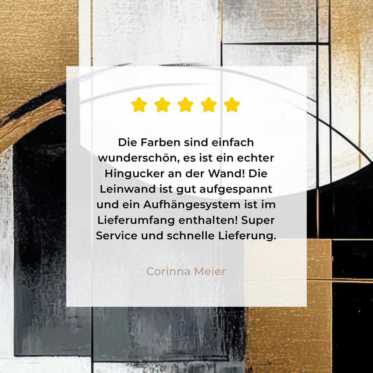 LEINWANDBILD Abstrakt - Gold - Silber - Formen - Ästhetik Deko Wohnzimmer 20x30 cm - Multicolor, Textil (20/30cm) - MuchoWow