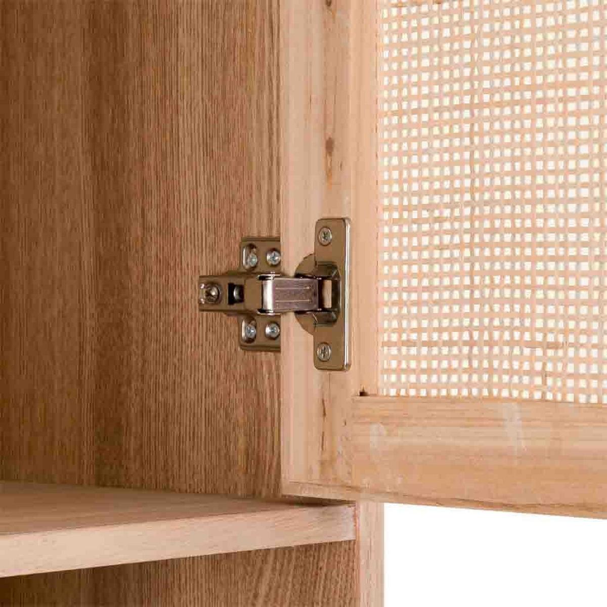 REGAL aus MDF und braunem Netz, 90x37x189 cm - Braun, Holz (90/37/189cm) - Wanderlust