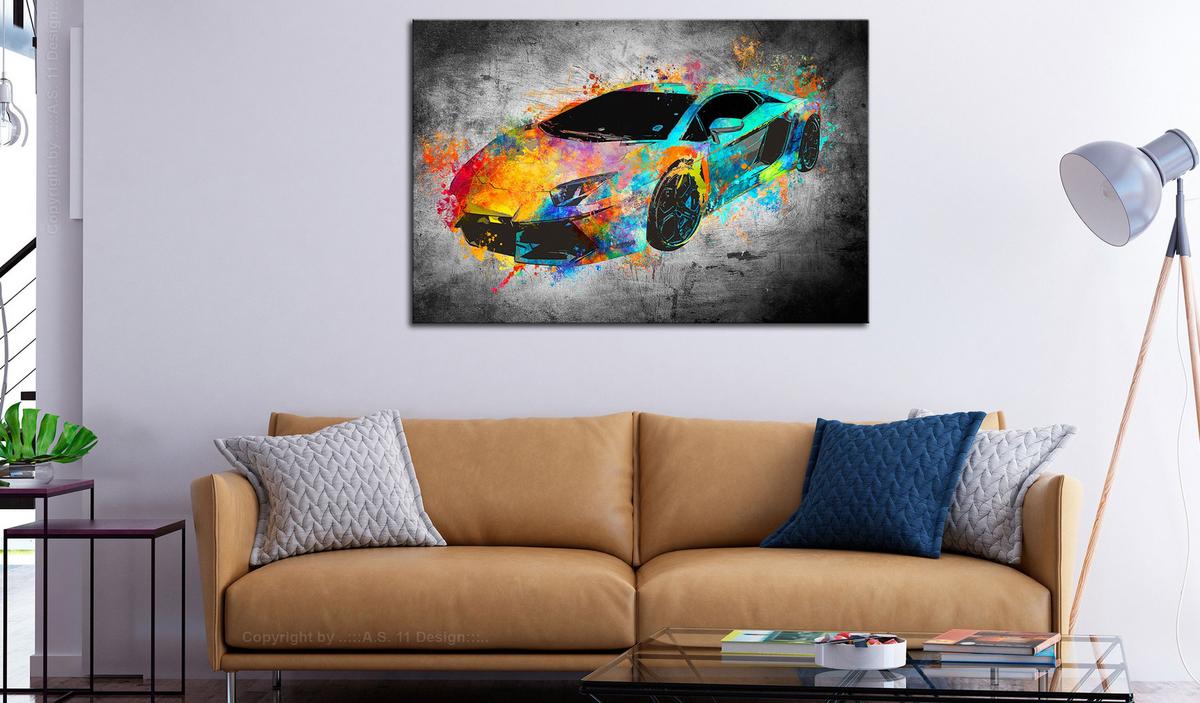 KUNSTDRUCK Bunt 90/60 cm - Multicolor, Textil (90/60cm) - KUNSTLOFT