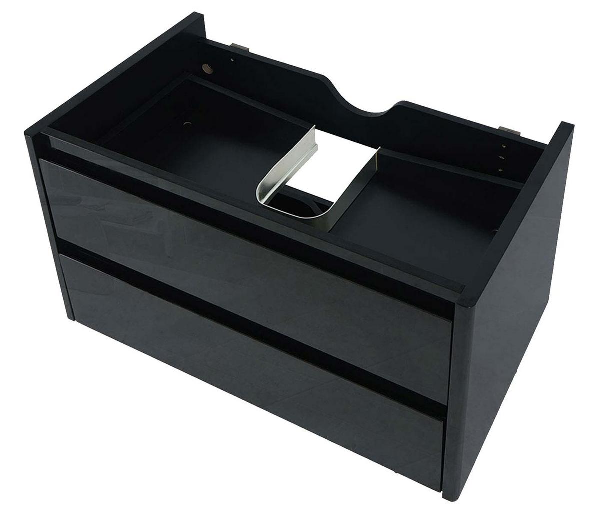 WASCHBECKENUNTERSCHRANK Schwarz - Schwarz, Holz (81/48/47cm) - MCW