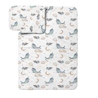 BABY Bambus-Bettwäsche Wale - Weiß, Textil (90/120cm) - waldin