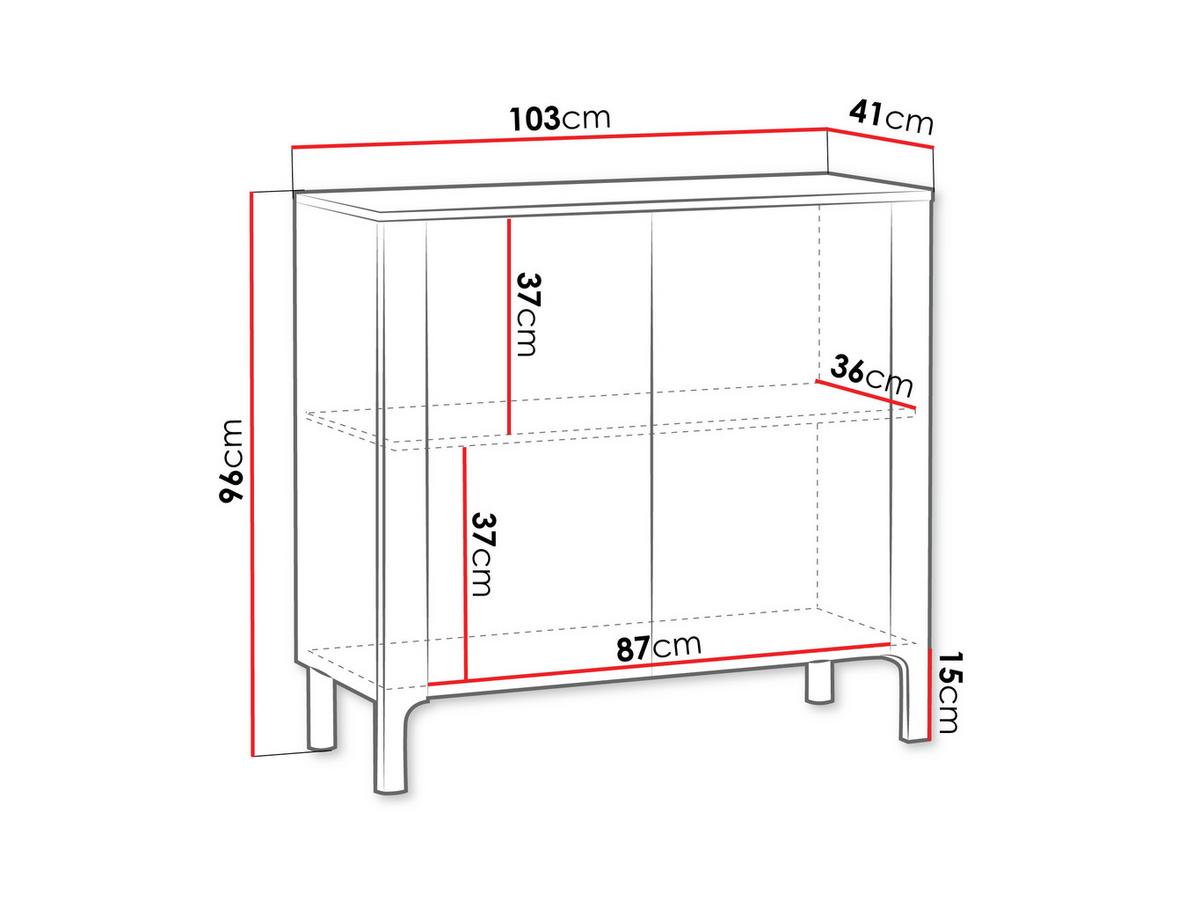 KOMMODE Marbella 02 - Kaschmir, Holzwerkstoff (103/96/41cm) - MIRJAN24