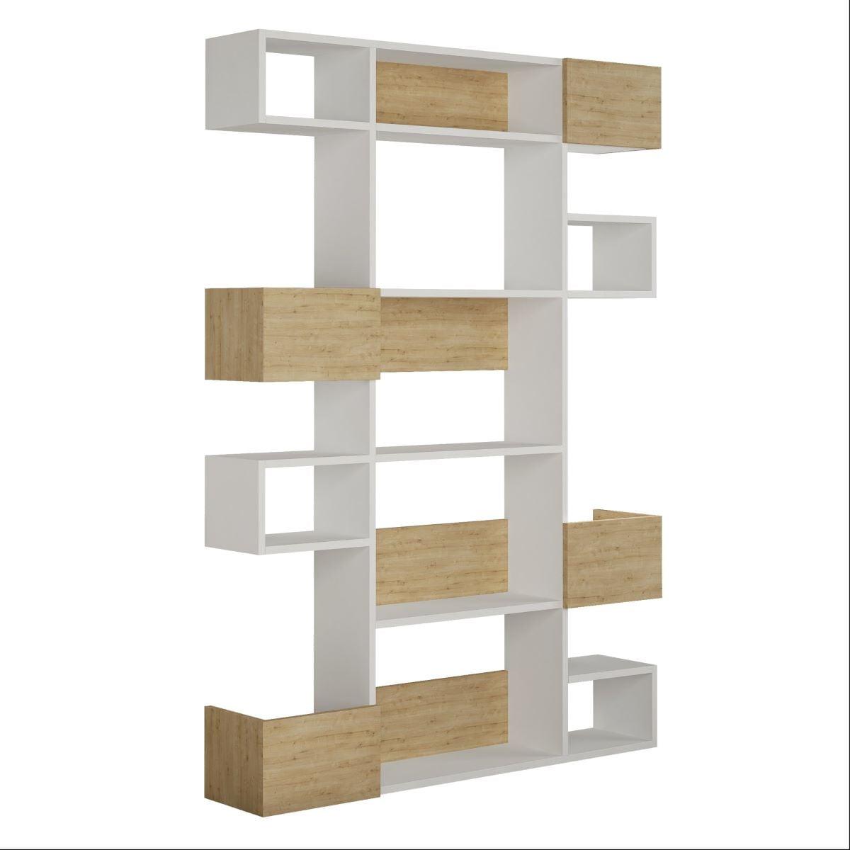 REGAL 9 Fächer L120 cm - Niho - Eichefarben, Holzwerkstoff (20/171/15cm) - Calicosy