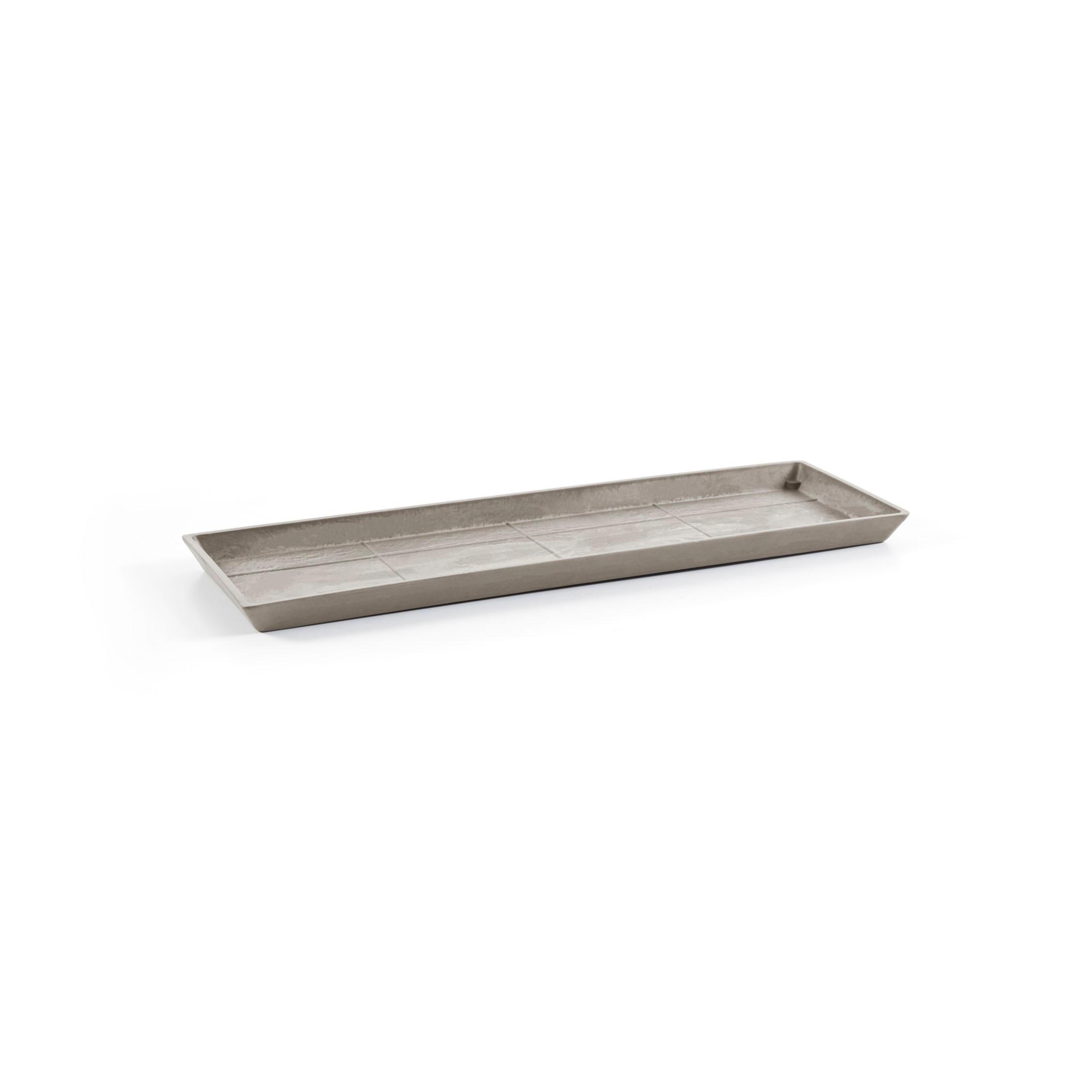 BLUMENTOPFUNTERSETZER rechteckig 43,5/15,5/3,3 cm Taupe - Taupe, Kunststoff (47.3/2.6cm) - Ecopots