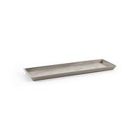 BLUMENTOPFUNTERSETZER rechteckig 43,5/15,5/3,3 cm Taupe - Taupe, Kunststoff (47.3/2.6cm) - Ecopots
