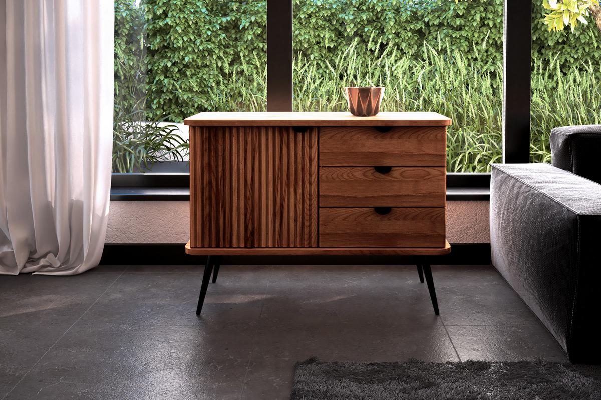 KOMMODE LINA - Kernbuche, Holz (97/72/46cm) - byoak