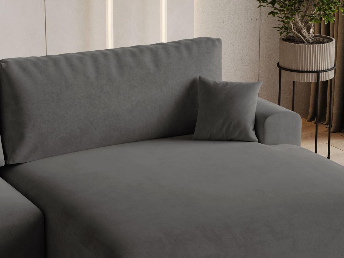 ECKSOFA Serene Dunkelgrau Links - Dunkelgrau, Holz/Textil (259/145cm) - Graingold