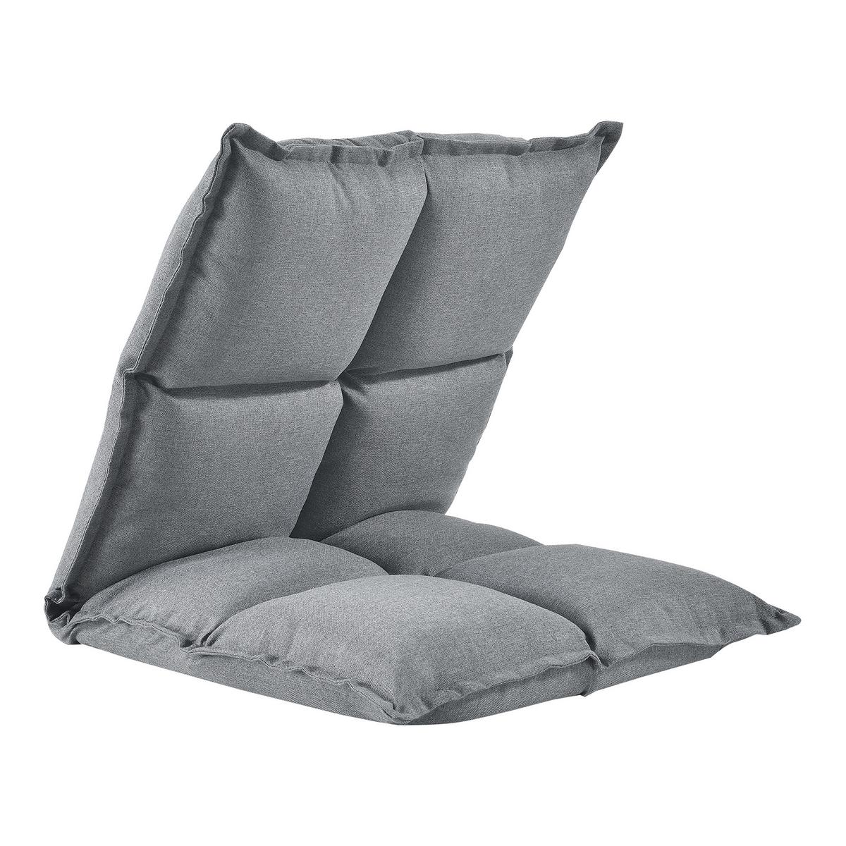 BODENSTUHL-SET 2 TLG. Deinze - Hellgrau, Textil (110/11/55cm) - [en.casa]
