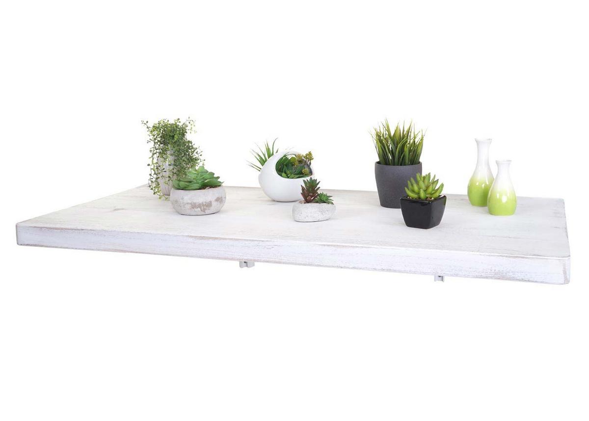 WANDTISCH KLAPPBAR rechteckig Reinweiß - Weiß, Holz (100/20/50cm) - MCW