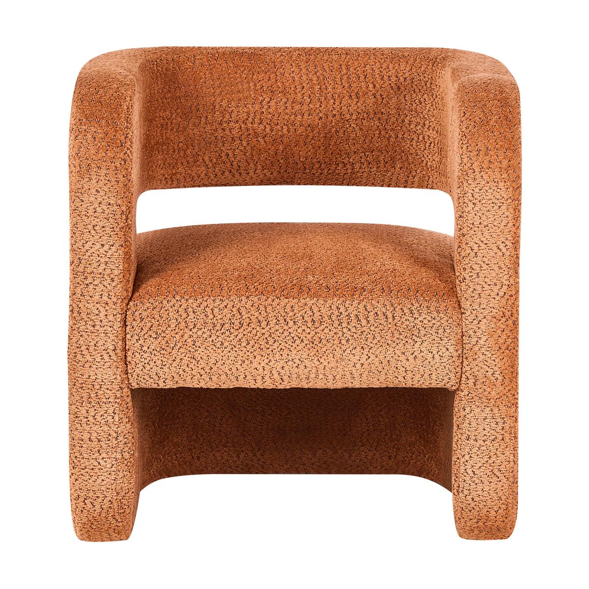 SESSEL Chenillegewebe Orange Vidsel - Orange, Textil (76/78/60cm) - Beliani