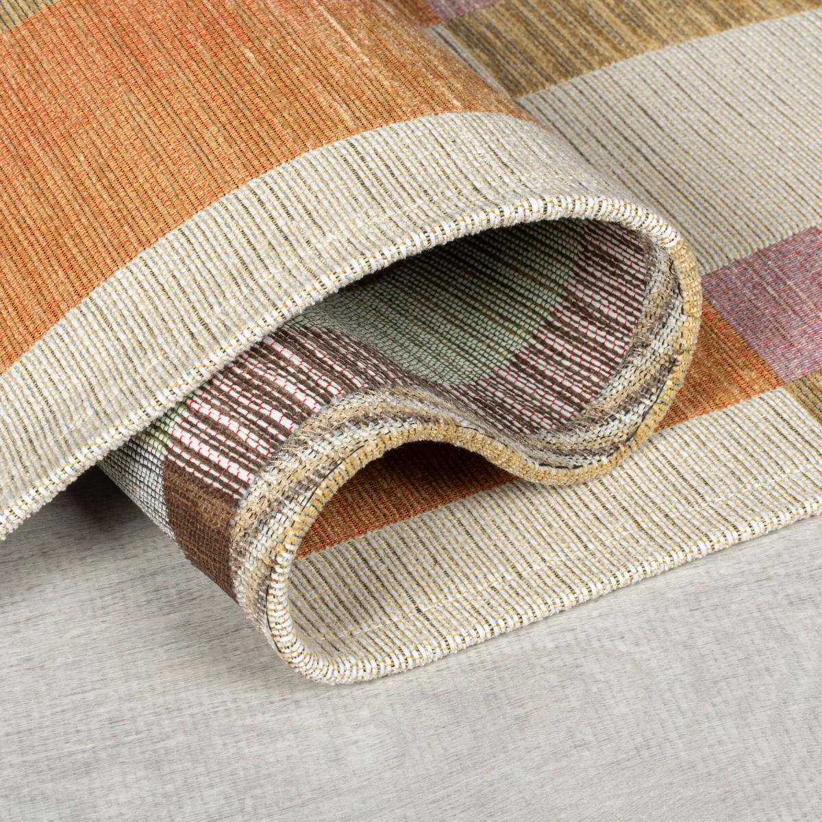 TEPPICH COQUET, geometrisch, Orange-Natur, 120 x 170 cm - Orange, Textil (170/120cm) - KADIMA DESIGN