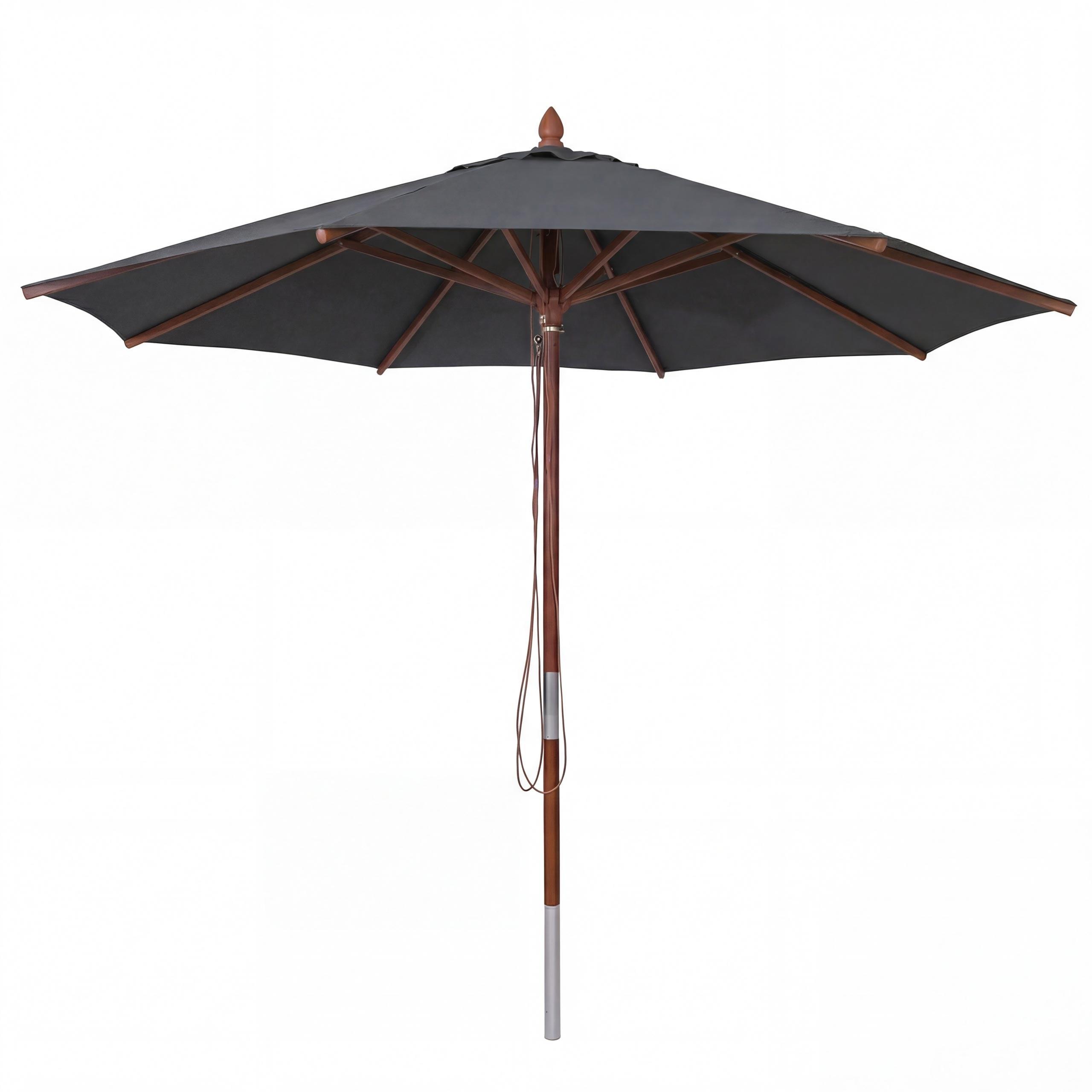SONNENSCHIRM C57B Anthrazit - Anthrazit, Holz (300/300cm) - MCW