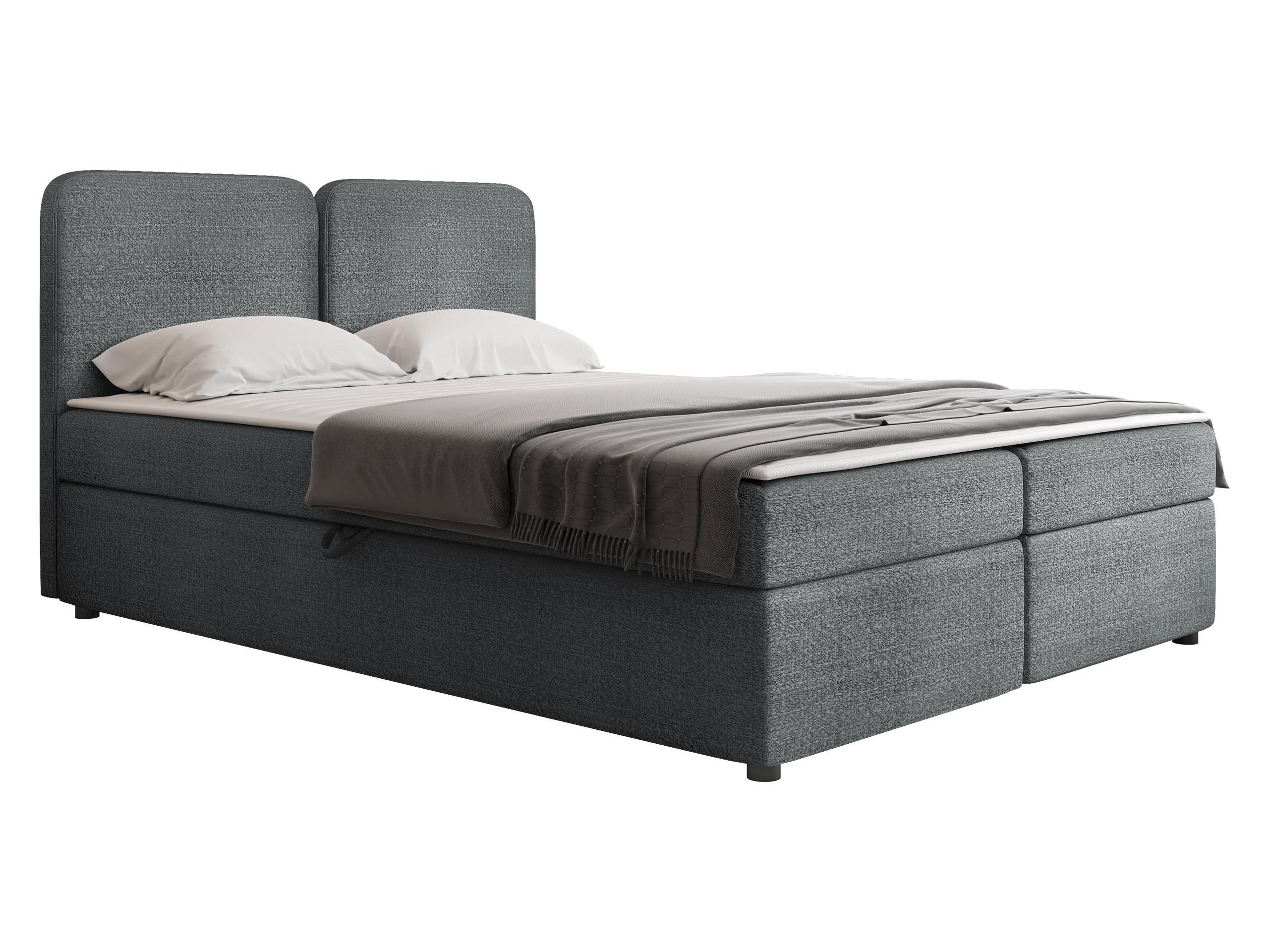 BOXBETT Boho - H3 - Schwarz/Grau, Holz/Holzwerkstoff (160/200cm) - MIRJAN24