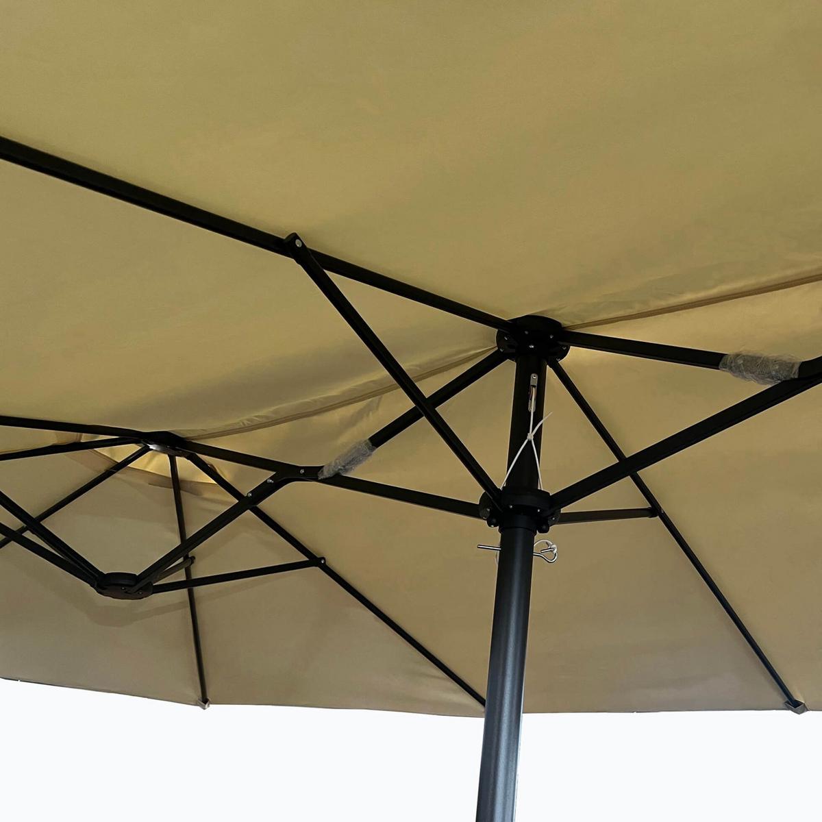GARTENSCHIRM Beige 270/245/460 - Beige, Textil/Metall (270/460cm) - RAUMHIRSCH FURNITURE
