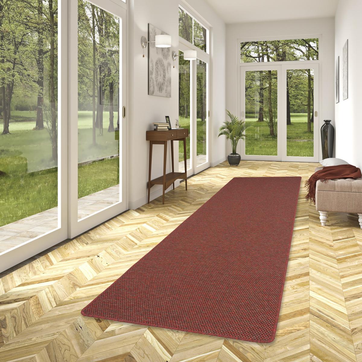 LÄUFER TEPPICH BENTZON FLACHGEWEBE - Rot, Textil (80/240cm) - Snapstyle