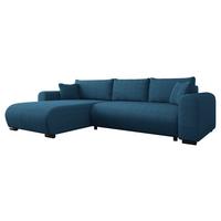 ECKSOFA Merkos Cord - Blau/Schwarz, Holz/Textil (285/188cm) - MIRJAN24