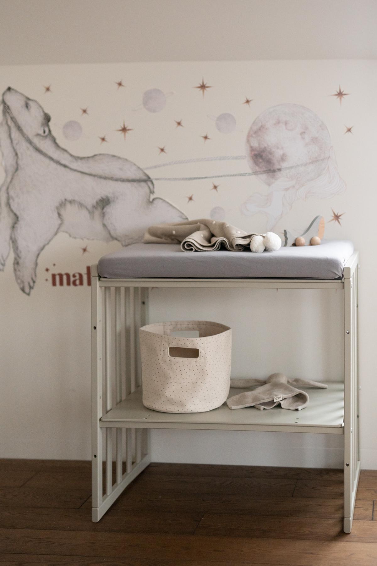 BABY Spannbettlaken Regal 7in1 - Grau, Textil (50/73cm) - waldin