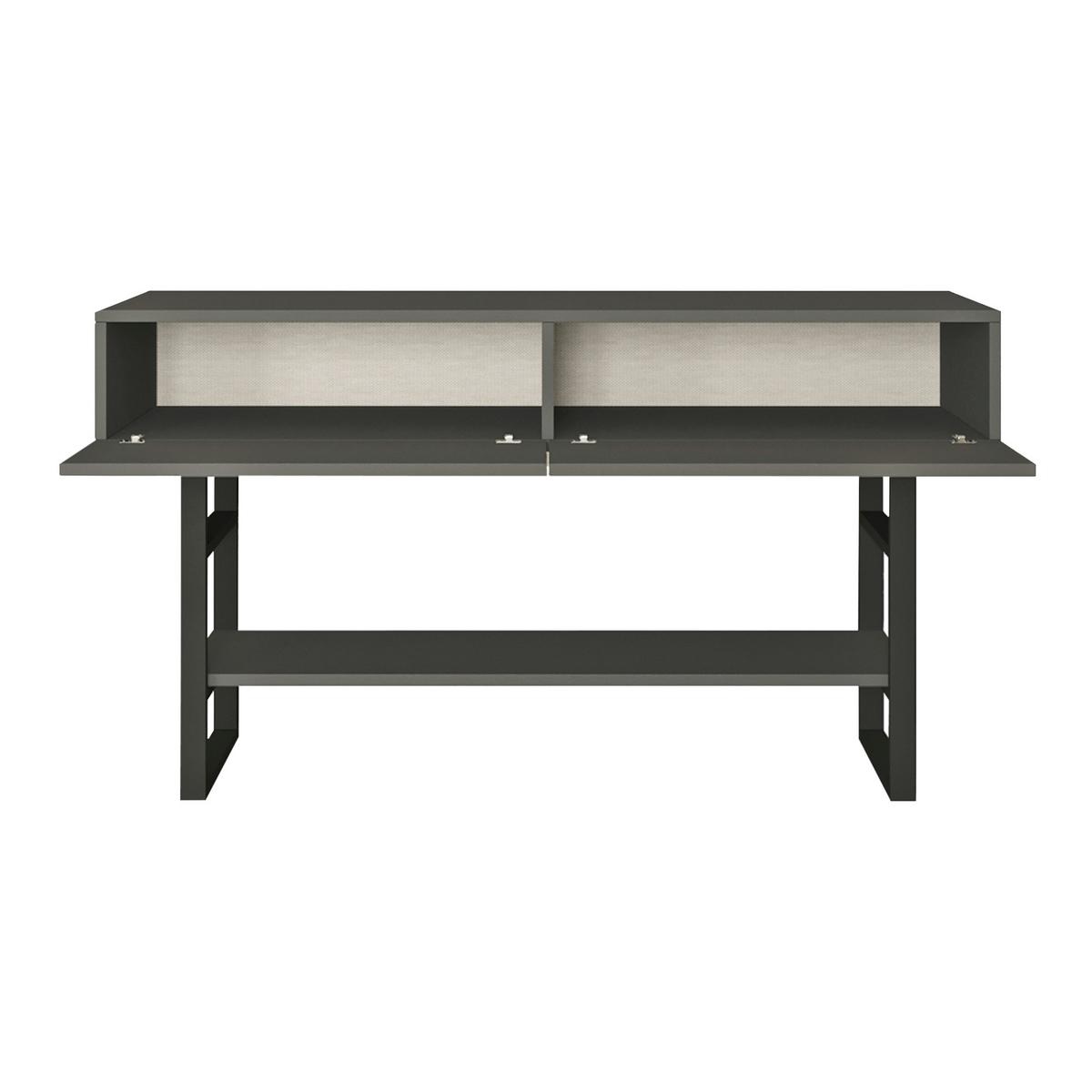KONSOLENTISCH Lappeenranta - Anthrazit/Schwarz, Holzwerkstoff/Metall (43/139/76cm) - [en.casa]