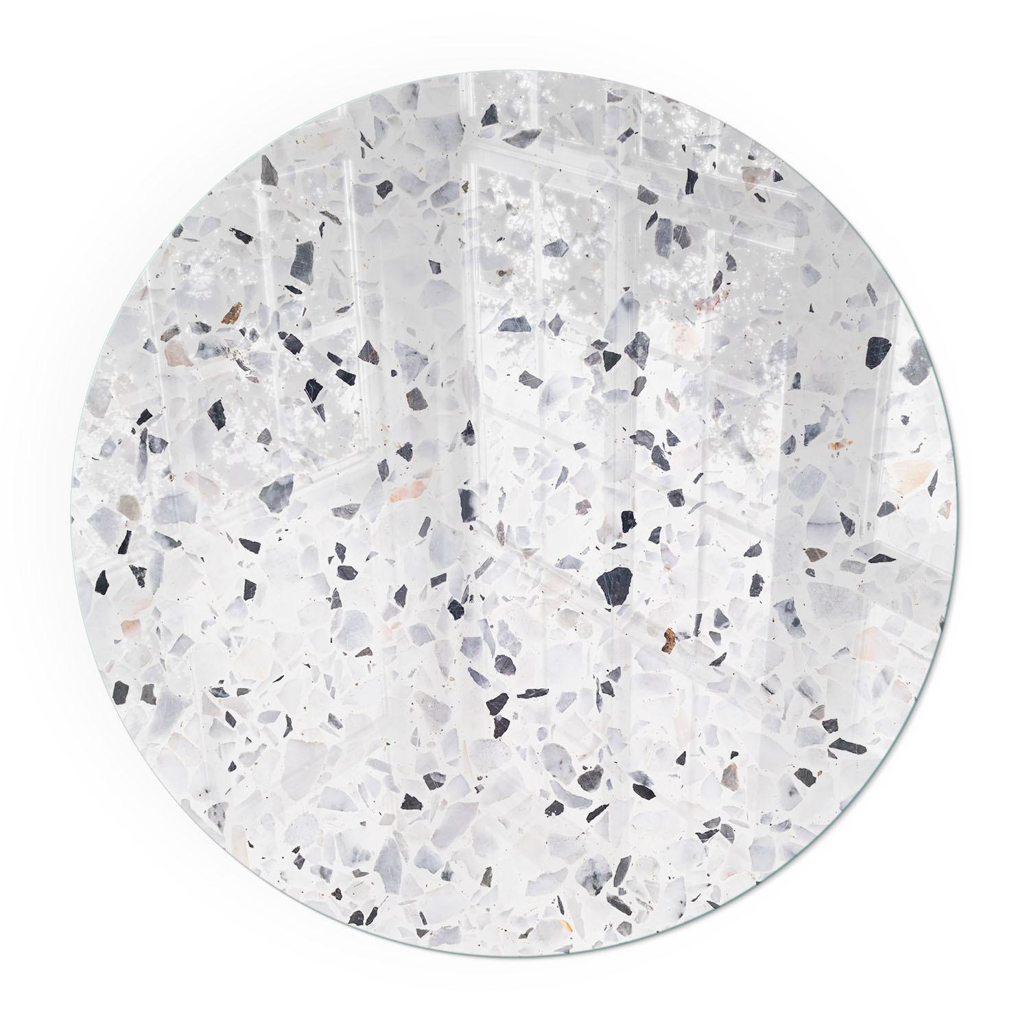 GLASPLATTE für Kamin Ø 70 cm - Weiß, Glas (70/70/0.4cm) - TULUP