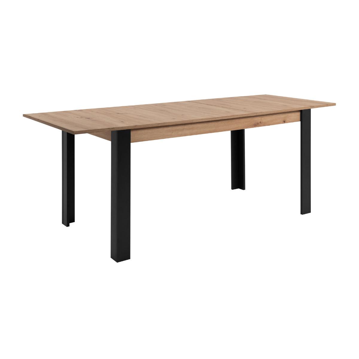 ESSTISCH ausziehbar von 150 bis 200 cm Dekor Artisan-Eiche und Schwarz 150/80/75 cm - Eschefarben, Holzwerkstoff (200/80/75cm) - Calicosy