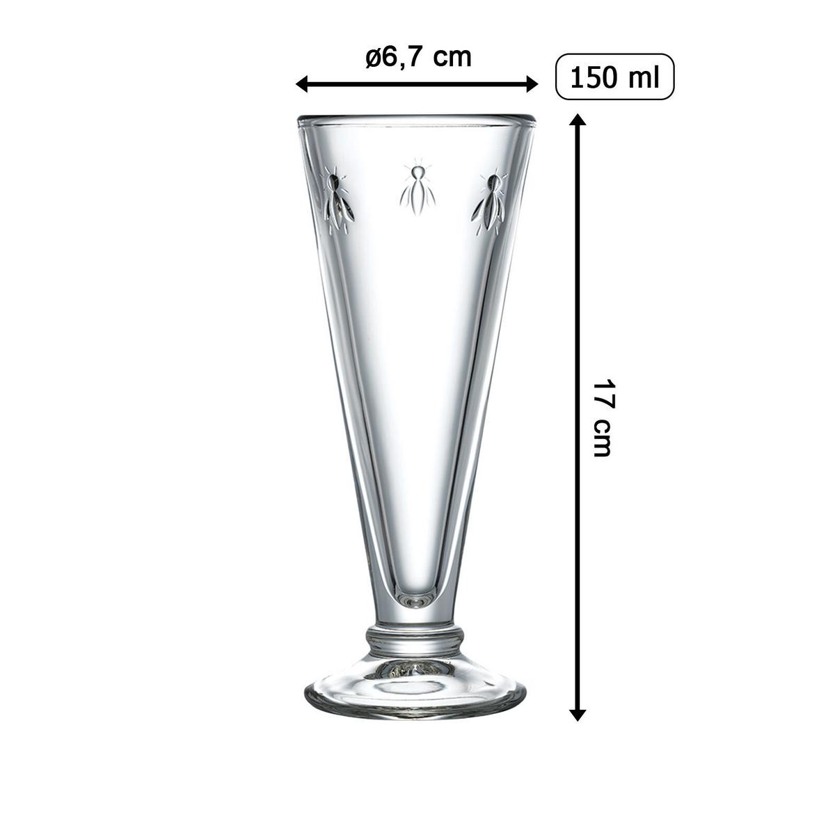 SEKTGLÄSER Biene Abeille transparent 150 ml 6er Set - Transparent, Glas (0.15L) - La Rochère