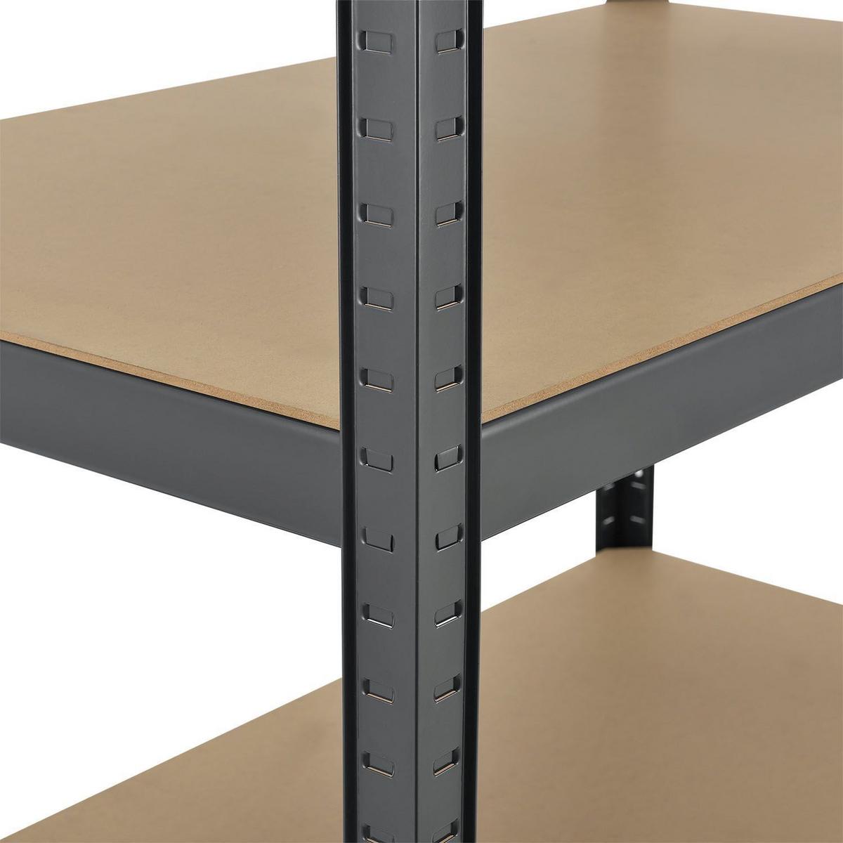 LAGERREGAL Basic grau 180x90x40 cm (4er-Set) - Grau, Metall (90/180/40cm) - Juskys