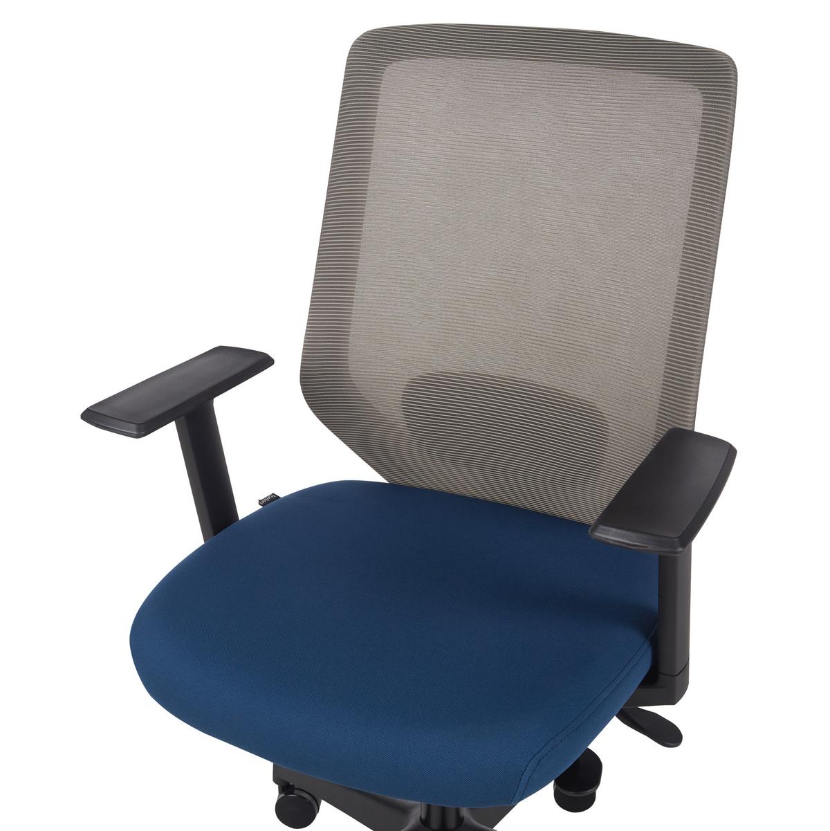 BÜROSTUHL Blau Virtuoso - Blau/Schwarz, Textil (53/97/53cm) - Beliani