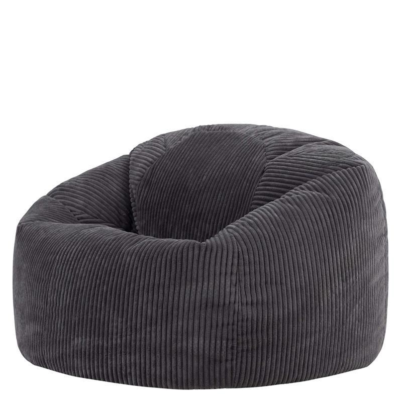 SITZSACK Cord Kingston XXL - Anthrazit, Textil (92/52/92cm) - icon