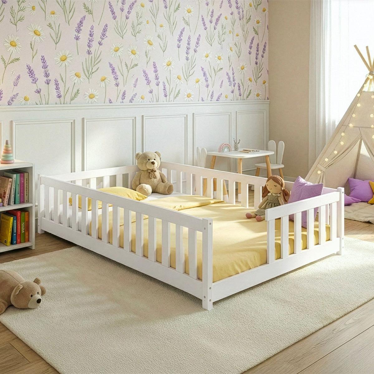 BETT 140/200 Théa Weiß - Weiß, Holz (140/200cm) - Petits-meubles