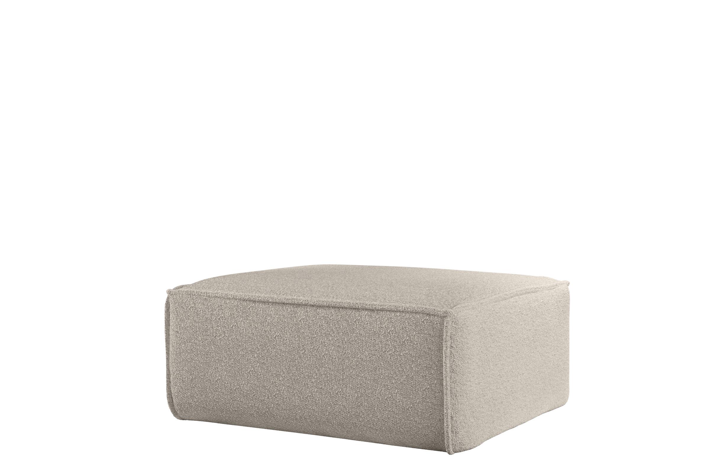 POLSTERHOCKER Celes Premium Ascot Bukla - Beige, Holzwerkstoff/Textil (85/40/85cm) - Fun Möbel