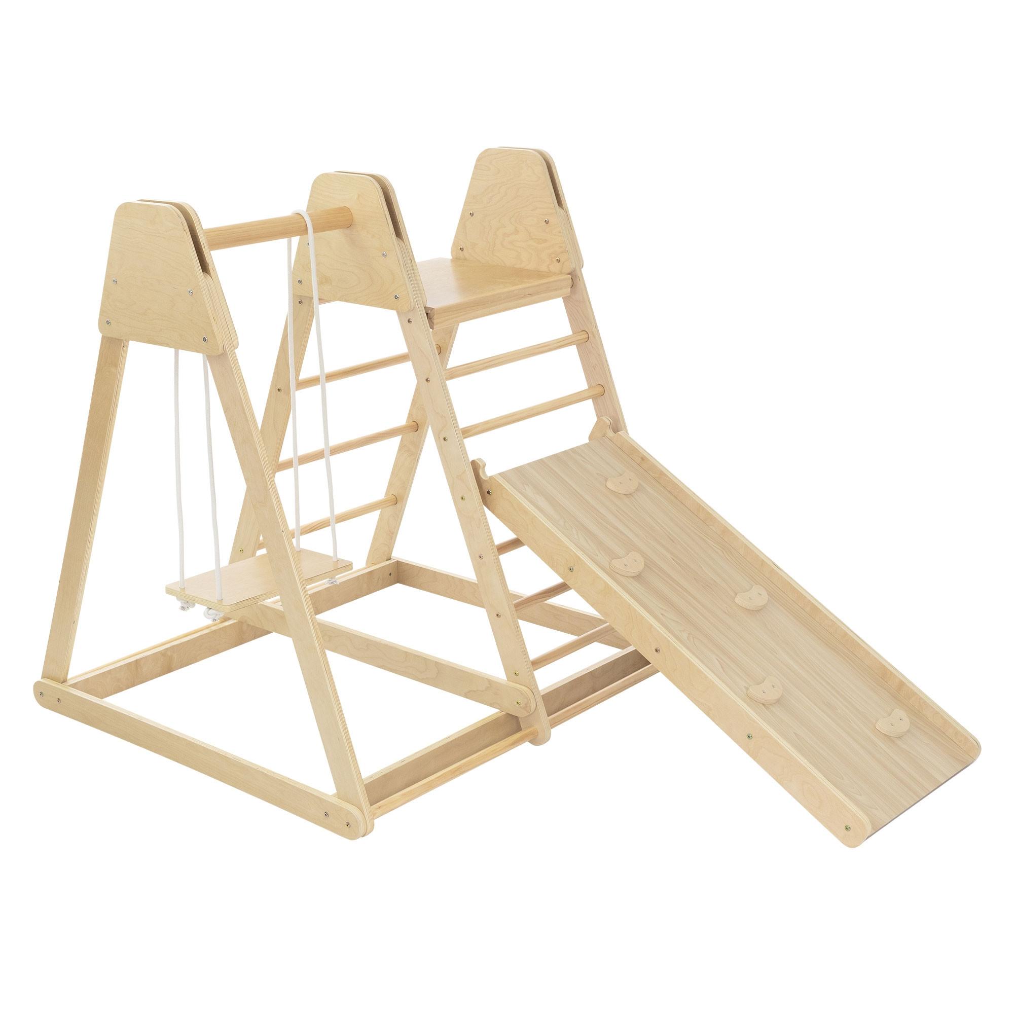 KLETTERGERÜST - Naturfarben, Holzwerkstoff (112/121cm) - Joyz