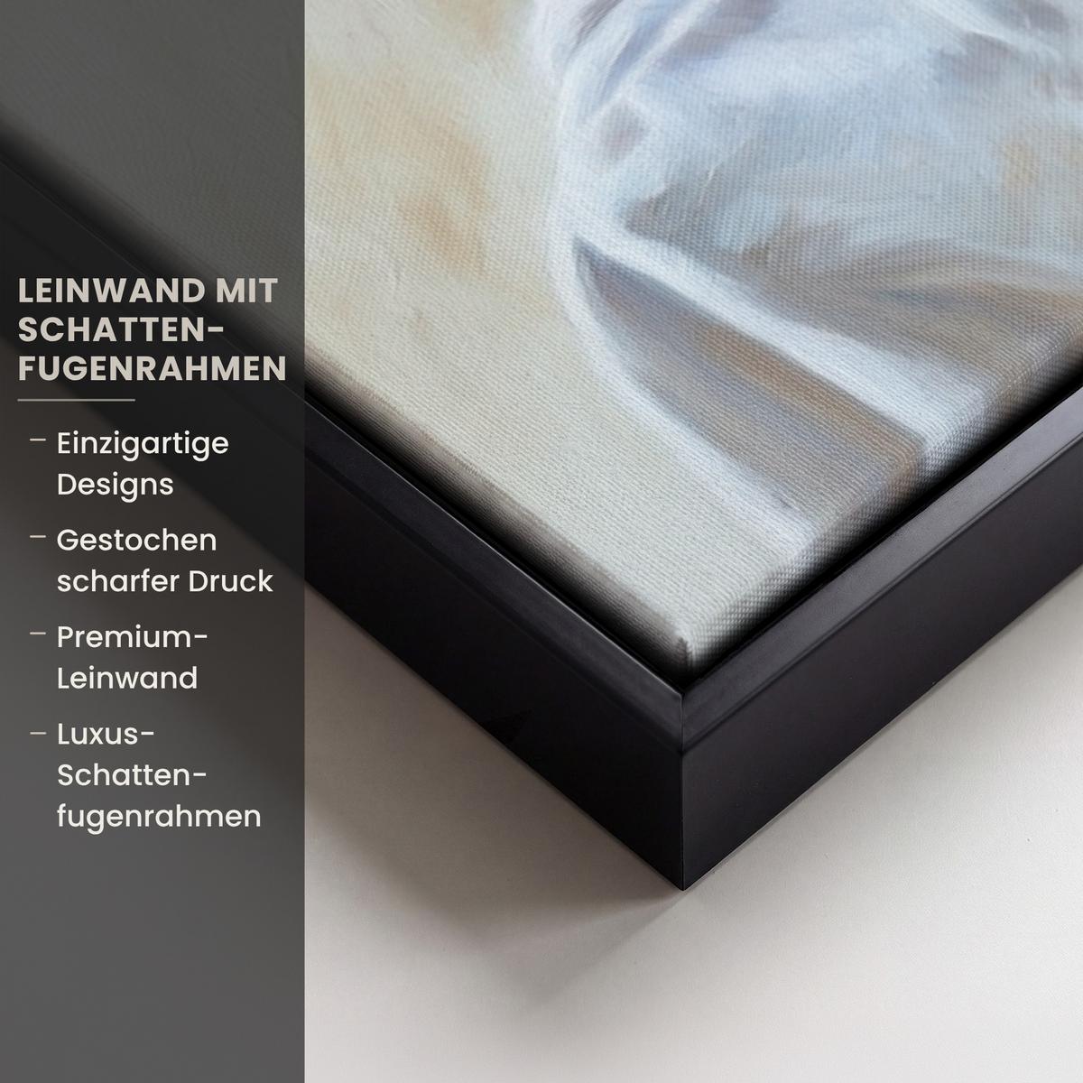 LEINWAND Bilder mit Rahmen - Lavendel - Brot - Stilleben - 60x40 - Flieder, Textil (60/40cm) - MuchoWow