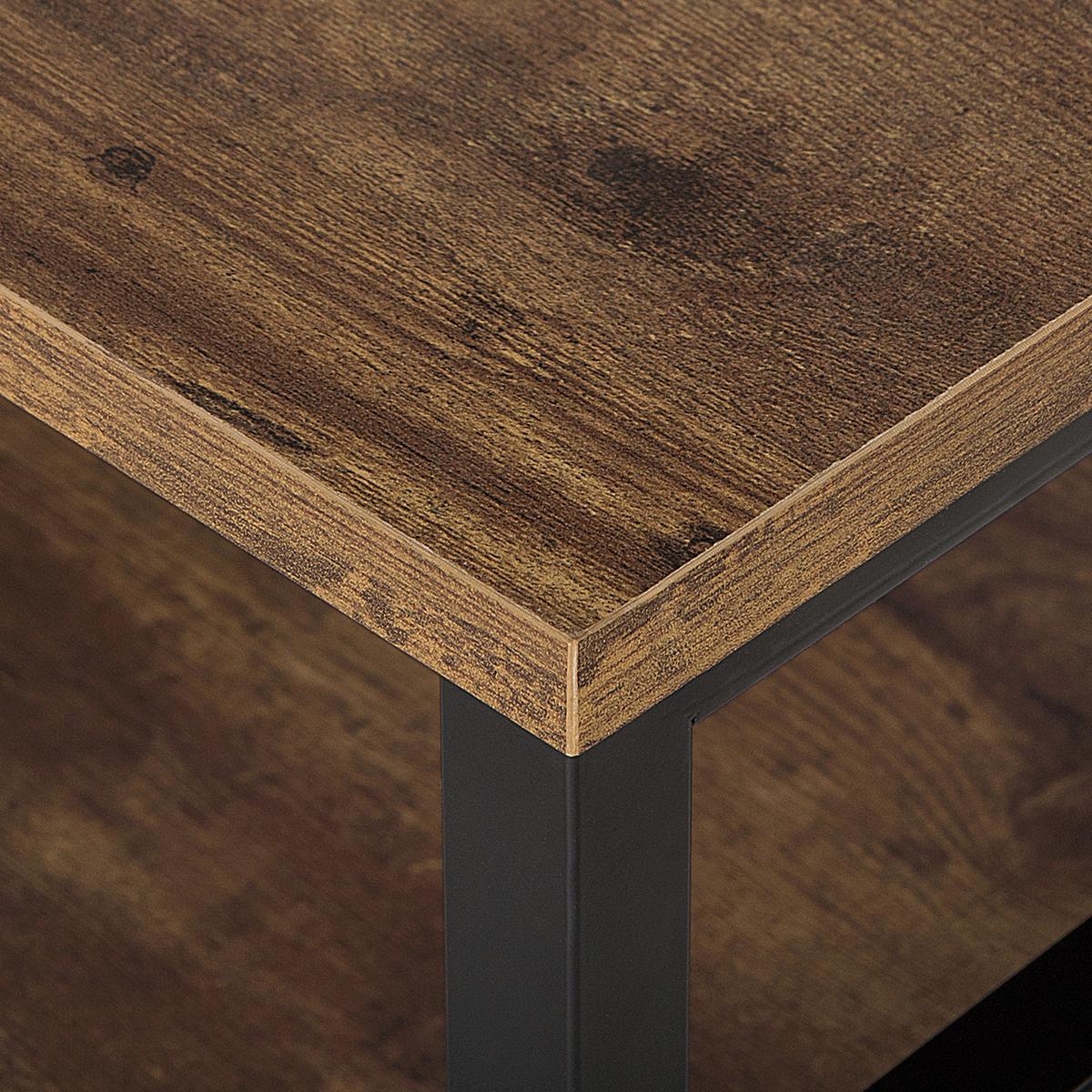 TV-MÖBEL Dunkelbraun, Schwarz CARLISLE 51/120/57 cm - Dunkelbraun, Holzwerkstoff (120/57/51cm) - Beliani