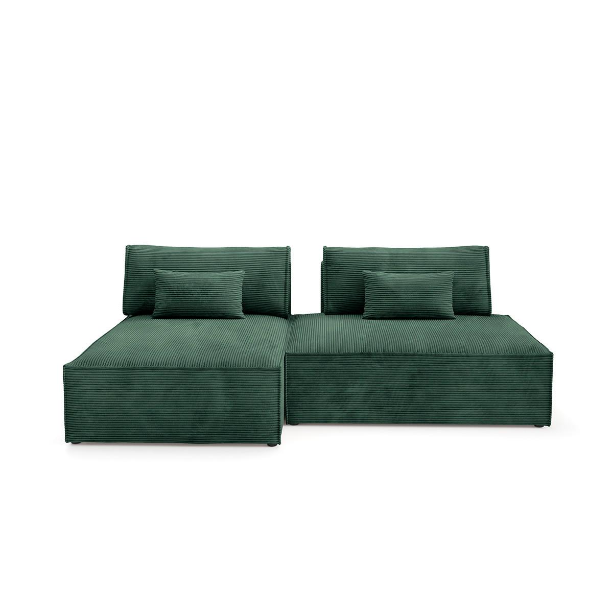 ECKSOFA Georgia Tannengrün - Grün, Holz (236/148cm) - Petits-meubles