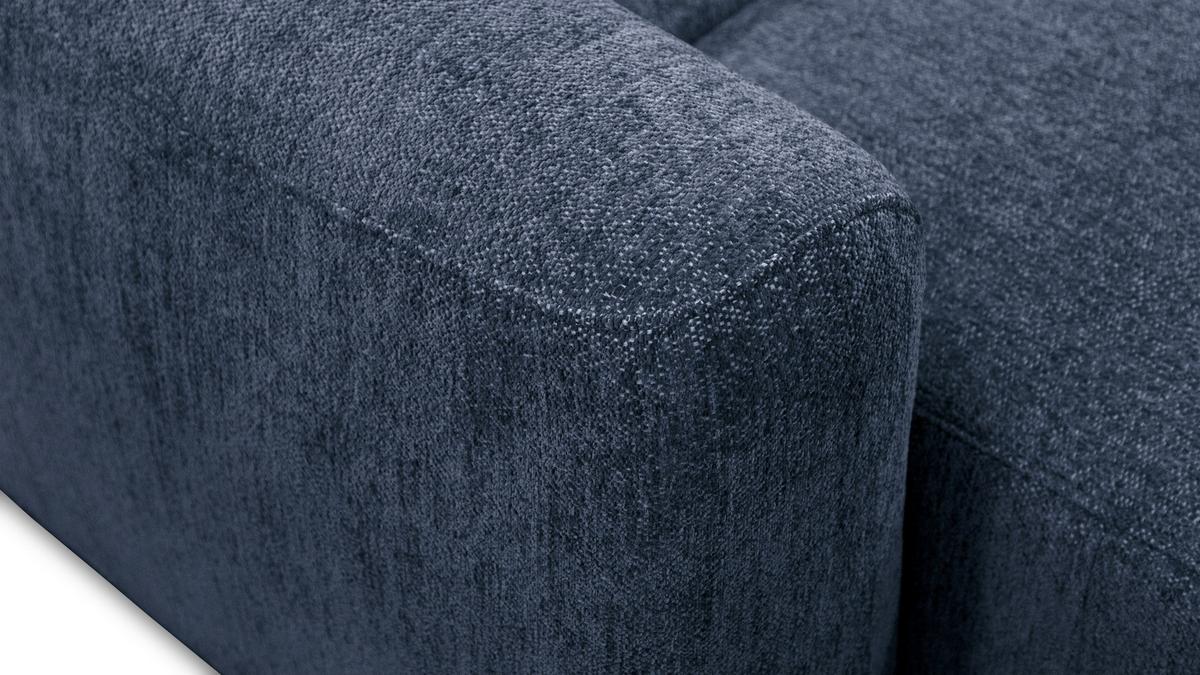 ECKSOFA NERO 4-Sitzer, dunkelblau - Schwarz/Dunkelblau, Holz/Textil (272/81/159cm) - Wozimo
