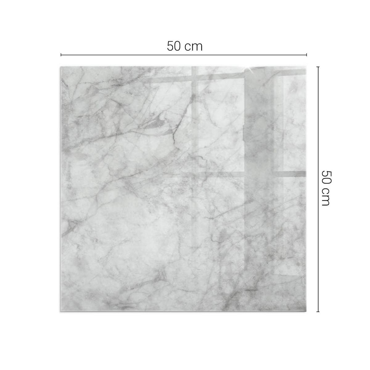 GLASPLATTE für Kamin 50x50 cm - Grau, Glas (50/50/0.4cm) - TULUP