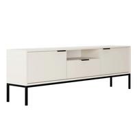 TV-MÖBEL Seattle Weiß und Schwarz - Schwarz/Weiß, Holzwerkstoff (175/56.4/33cm) - Petits-meubles