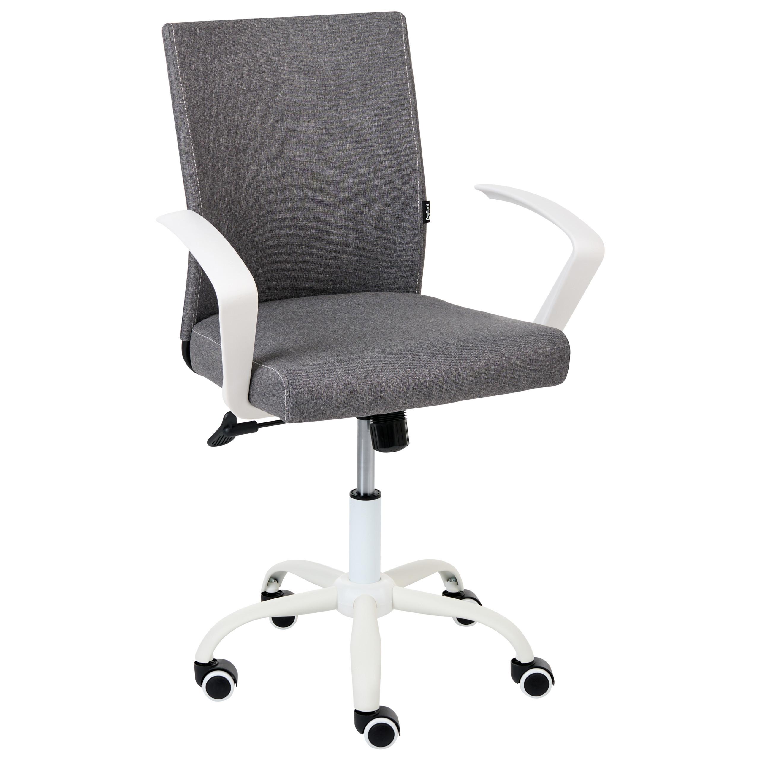 BÜROSTUHL Dunkelgrau Modra - Dunkelgrau, Textil (52/91/52cm) - Beliani