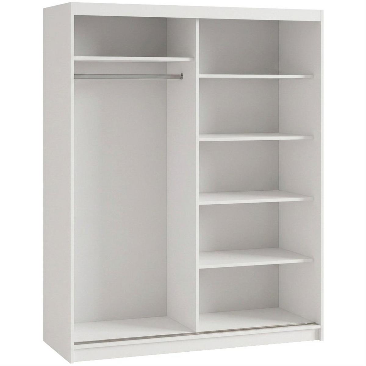 SCHWEBETÜRENSCHRANK Donatello mit 2 Türen. 160 cm, Weiß+eiche Artisan - Weiß/Eiche Artisan, Holzwerkstoff (160/205/60cm) - Beautysofa